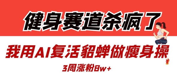 健身赛道杀疯了？我用AI复活貂蝉做瘦身操，3周涨粉8W-天时网